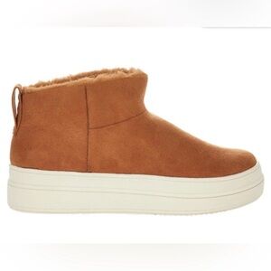 J/Slides Nia Waterproof Faux Fur-Lined Suede Booties Sz 6